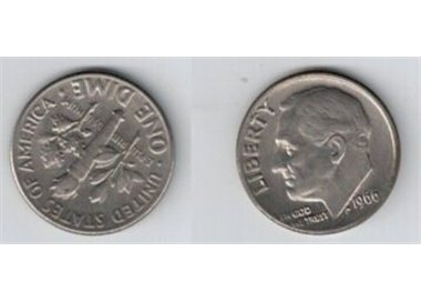 USA 1966 1 DIME KM 195a
