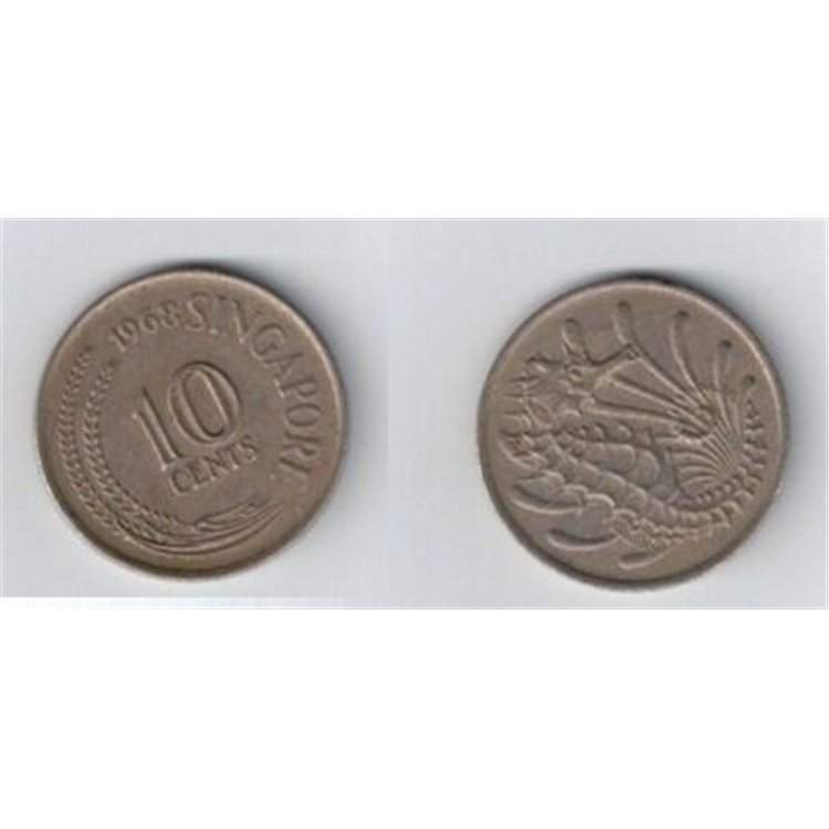 SINGAPORE 1968 10 CENTS KM 3