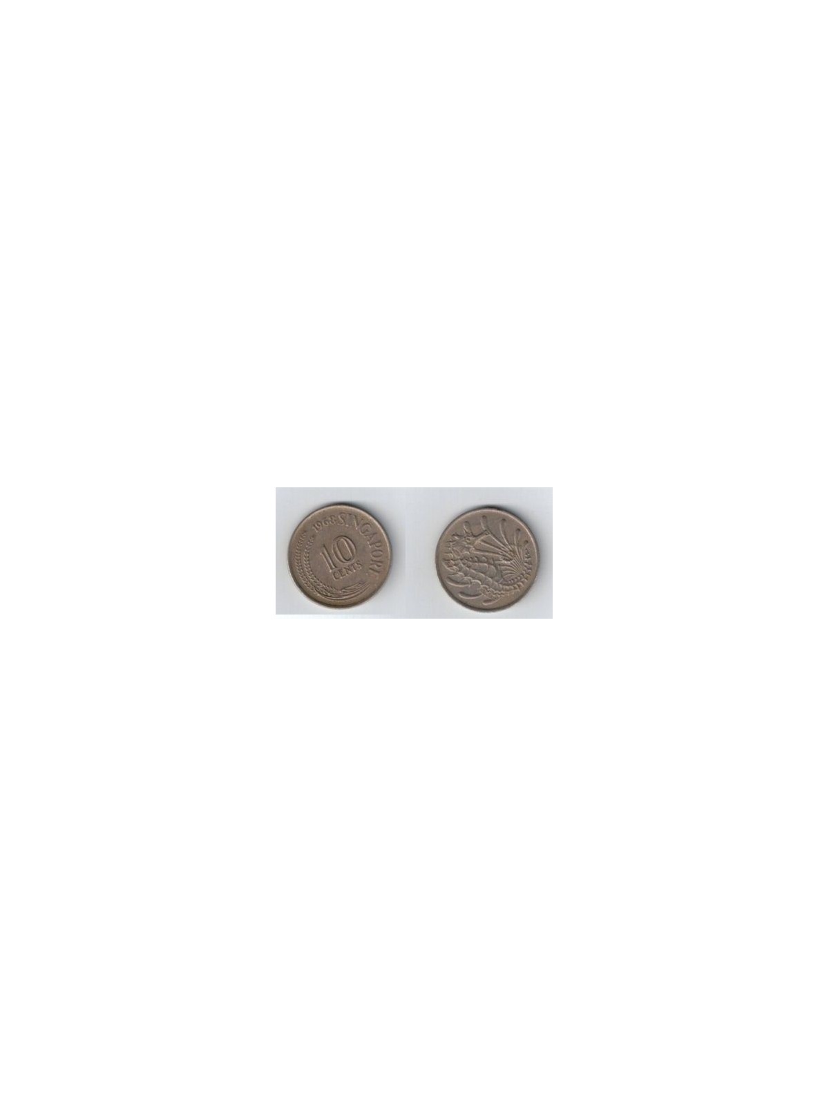 SINGAPORE 1968 10 CENTS KM 3