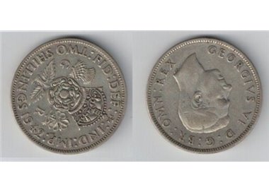 UNITED KINGDOM 1942 2 SHILLINGS IN SILVER