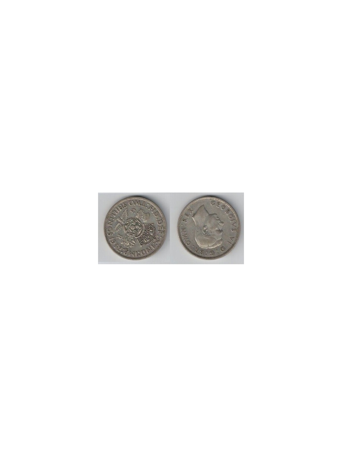 REGNO UNITO 1942 2 SHILLINGS IN ARGENTO