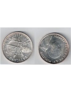 VATICAN CITY 1984 1000 LIRE SILVER FDC KM 183