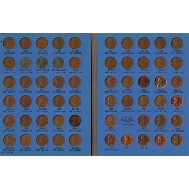 USA 1941/1962 Lincoln Head Cent - 59 x 1 cent coins