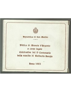 SAN MARINO 1983 Raffaello Sanzio Diptych, 2 Silver Coins UNC