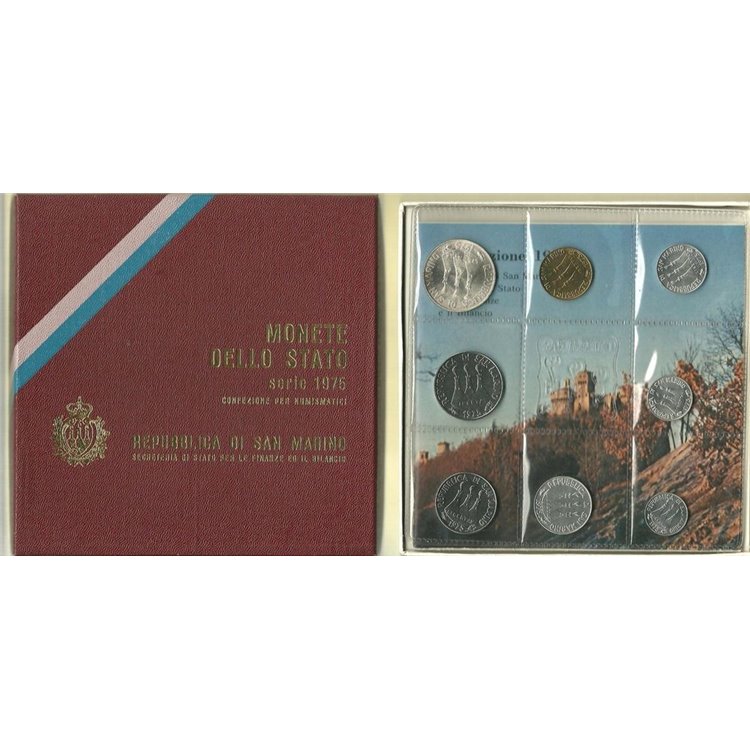 SAN MARINO 1975 Serie Divisionale 8 Monete FDC