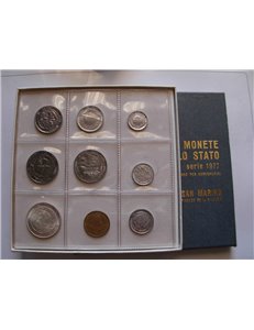 SAN MARINO 1977 Divisional Set of 9 Coins UNC