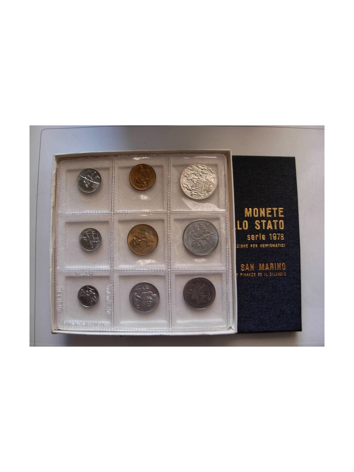 SAN MARINO 1978 Divisional Set of 9 Coins UNC