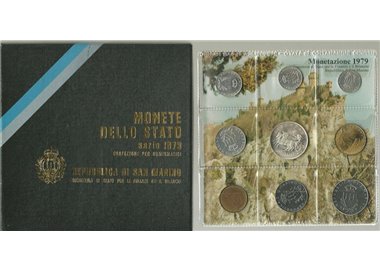 SAN MARINO 1979 Divisional Set of 9 Coins UNC