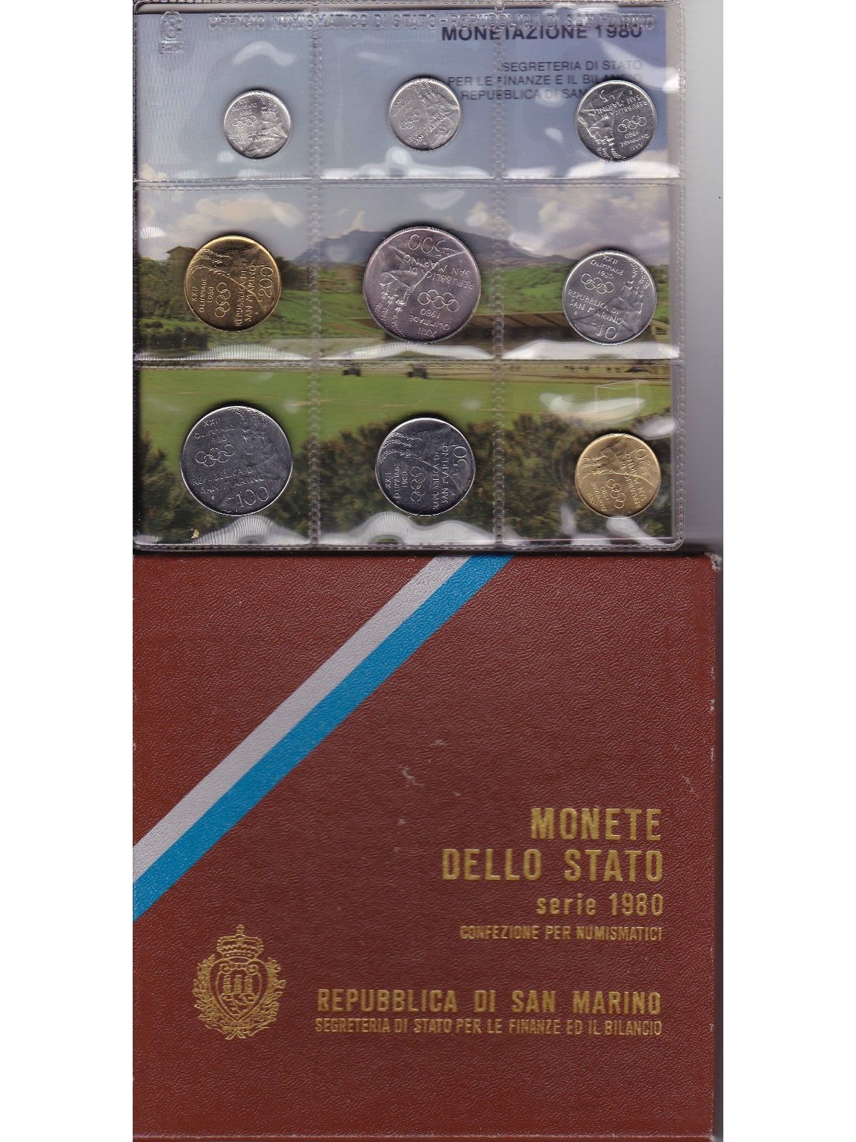 SAN MARINO 1980 Serie Divisionale 9 Monete FDC