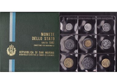 SAN MARINO 1982 Serie Divisionale 9 Monete FDC