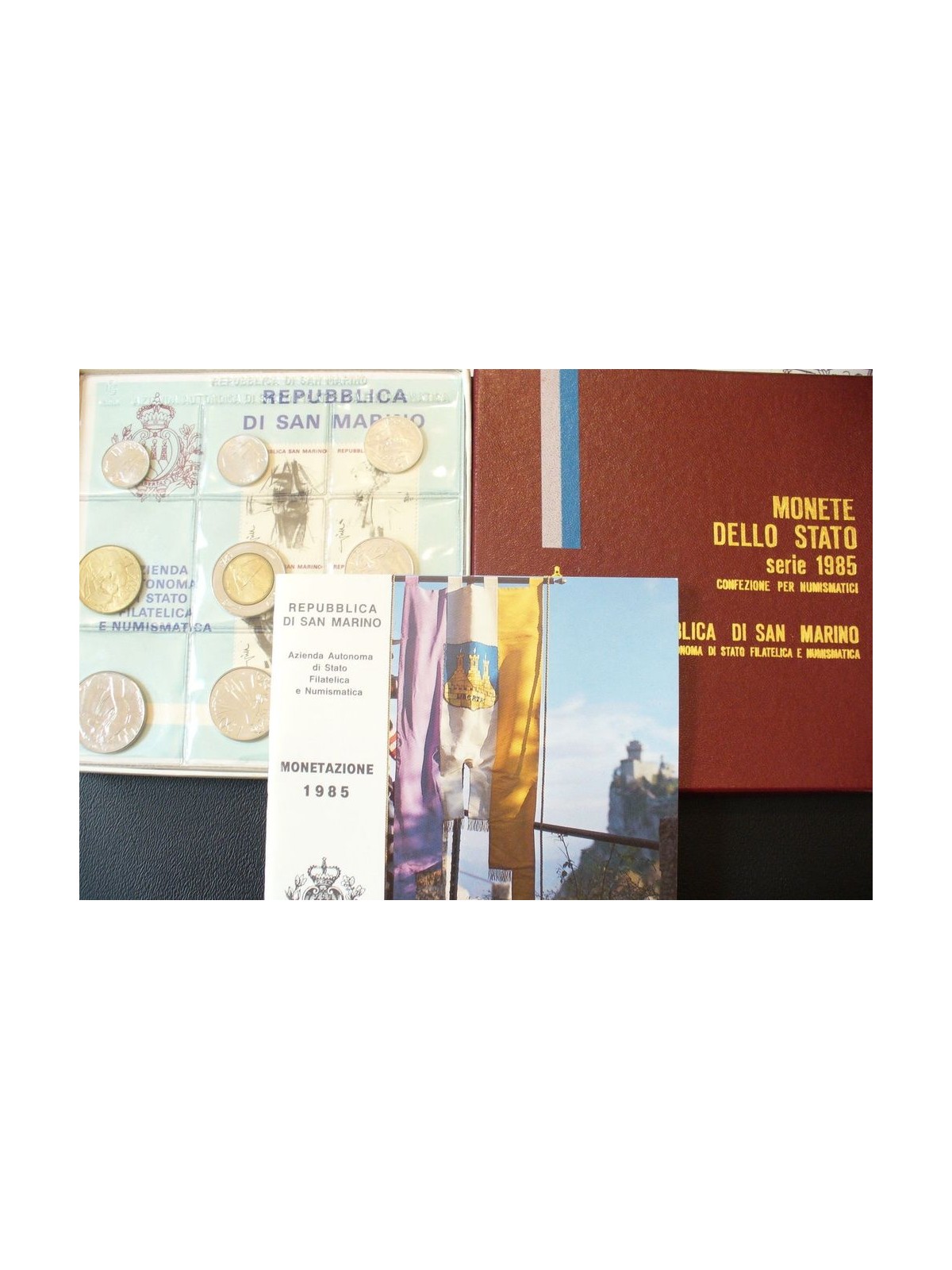SAN MARINO 1985 Divisional Set of 9 Coins UNC