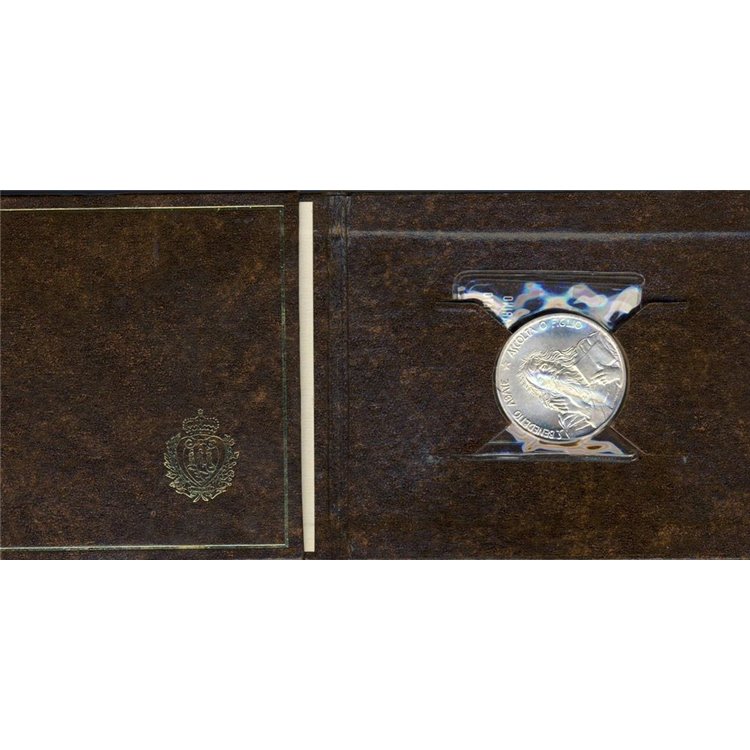 SAN MARINO 1980 San Benedetto da Norcia, Moneta da 1000 ₤ in argento FDC