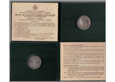 SAN MARINO 1977 Filippo Brunelleschi, £1000 Silver Coin UNC