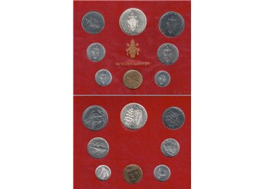 VATICAN 1976 Paul VI year XIV, 8 coins UNC