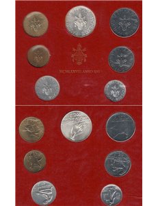 VATICANO 1978 Paolo VI anno XVI, 7 monete FDC