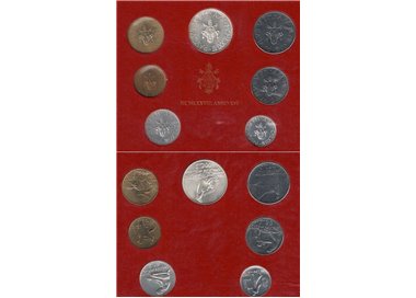 VATICANO 1978 Paolo VI anno XVI, 7 monete FDC