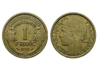 FRANCE 1932 1 FRANC MORLON KM 885