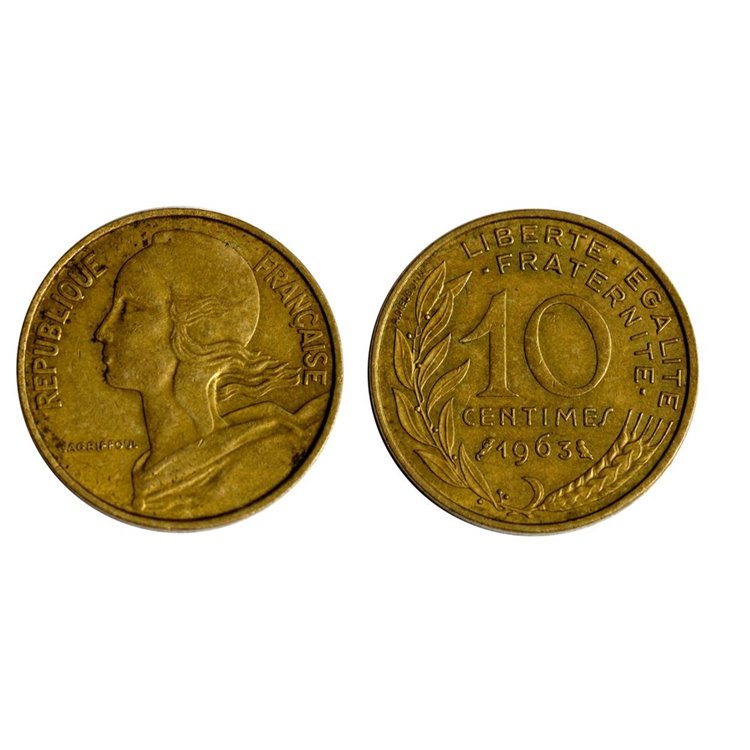 FRANCE 1963 10 CENTIMES Marianne Lagriffoul KM 929