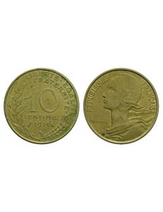 FRANCIA 1971 10 CENTIMES Marianne Lagriffoul KM 929
