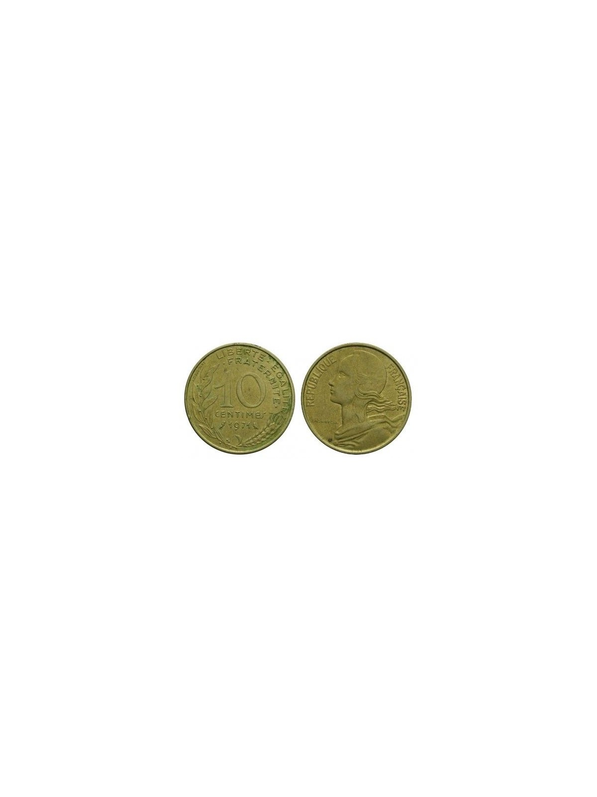 FRANCE 1971 10 CENTIMES Marianne Lagriffoul KM 929