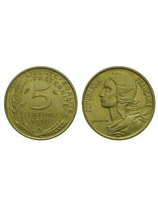 FRANCIA 1966 5 CENTIMES Marianne Lagriffoul KM 933