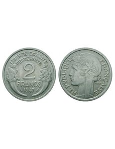 FRANCE 1947 2 FRANCS Morlon KM 886a.1