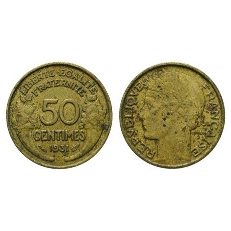 FRANCIA 1931 50 CENTIMES Morlon KM 894.1