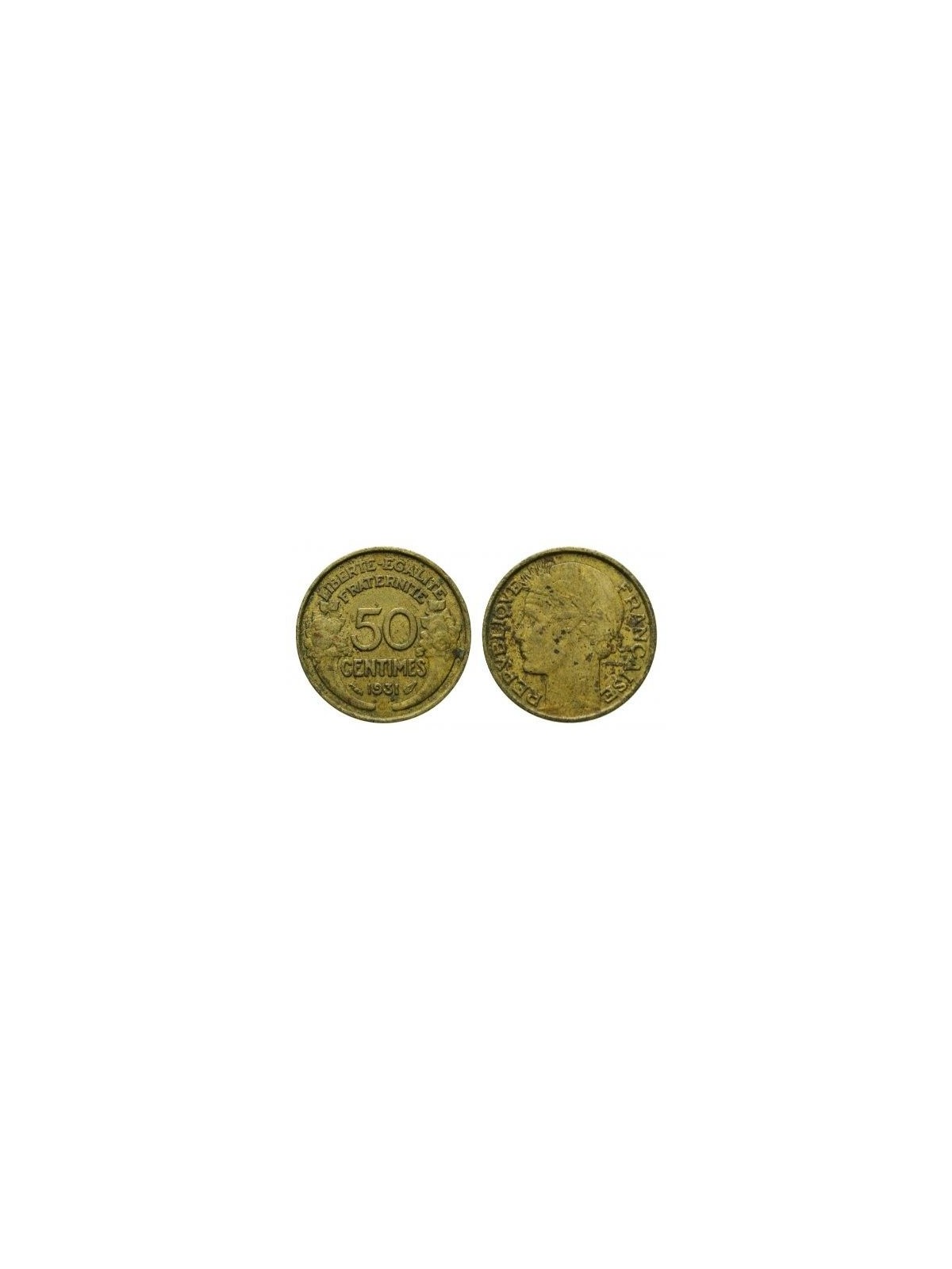 FRANCIA 1931 50 CENTIMES Morlon KM 894.1