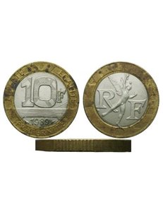 FRANCE 1989 10 FRANCS Gènie de la Bastille KM 964.1
