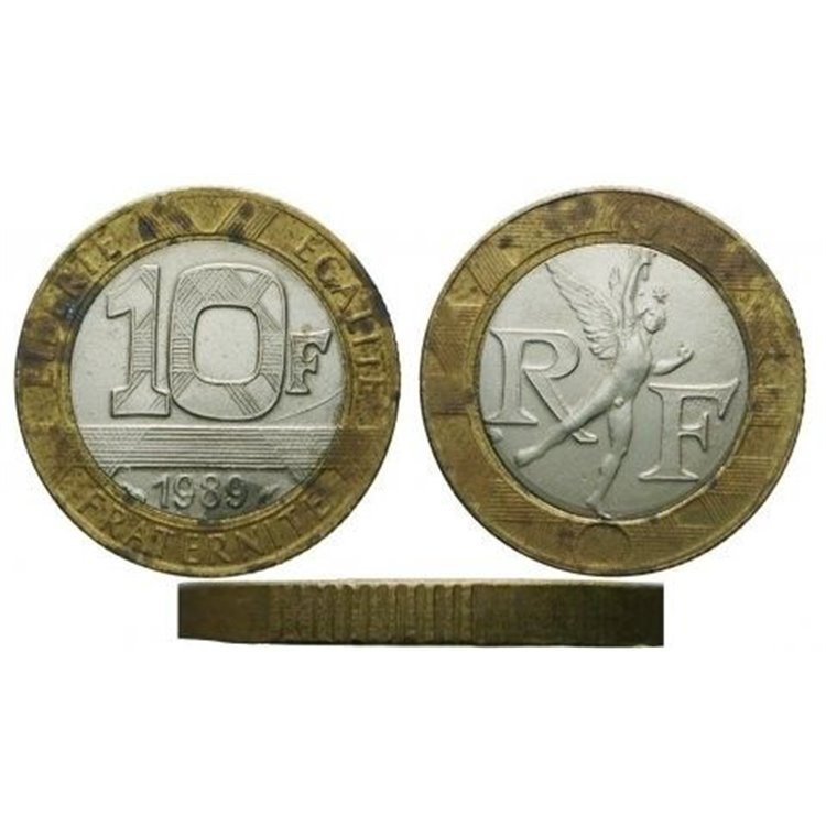 FRANCE 1989 10 FRANCS Gènie de la Bastille KM 964.1