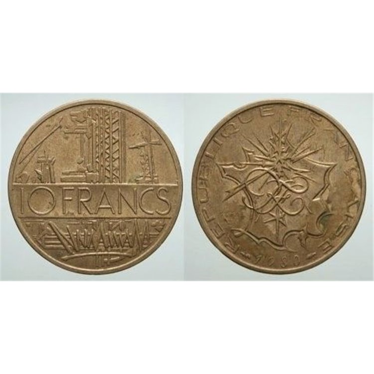 FRANCIA 1980 10 FRANCS KM 940