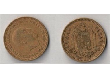 SPAGNA 1966 1 PESETA Franco Caudillo