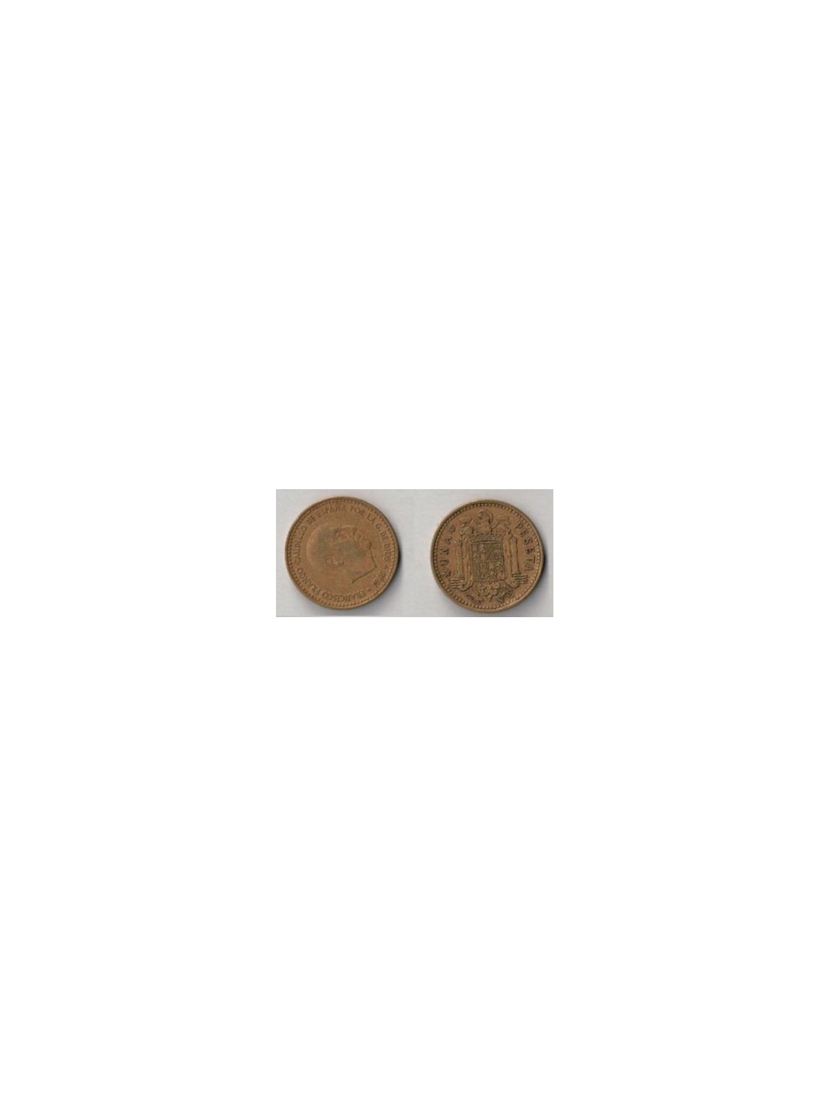 SPAIN 1966 1 PESETA Franco Caudillo