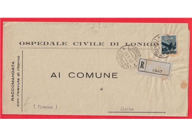 REGISTERED LETTER FROM 1946 DEMOCRATICA £10