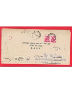 RACCOMANDATA DEL 1968 MICHELANGIOLESCA   2x£90