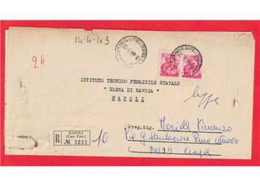 REGISTERED LETTER FROM 1968 MICHELANGIOLESCA 2x£90