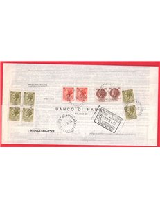REGISTERED LETTER FROM 1979 SIRACUSANA 2x£10 + 6x£50 + 2x£100
