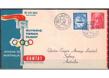 GRECIA 1956 Volo speciale per il trasporto della torcia olimpica (Qantas)