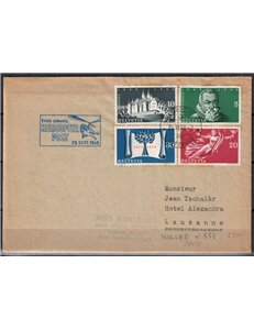 SWITZERLAND 1948 First postal connection by helicopter from Zurich to Lausanne