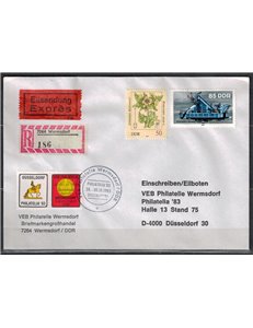 GERMANY GDR Veb Philatelie Wermsdorf, Dusseldorf Philatelia '83, Express
