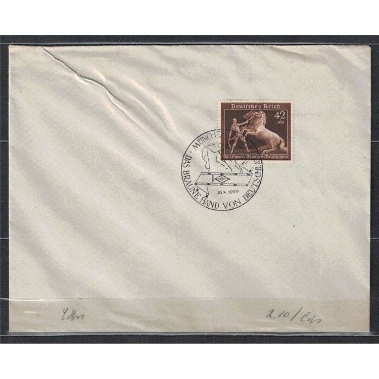 GERMANY REICH 1939 Sixth brown ribbon with demonstration cancellation