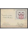 SVIZZERA 1945 Centenario colomba di Basilea busta viaggiata con annullo in rosso