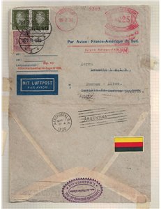 GERMANIA 1930 Lettera viaggiata per via aerea da Ludenscheid a Buenos Aires