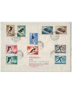 SAN MARINO 1956 Lettera per Karlsruhe affrancata con la serie Olimpiadi