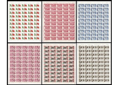 ITALY 1965 Anniversary of the Resistance 6 sheets MNH**