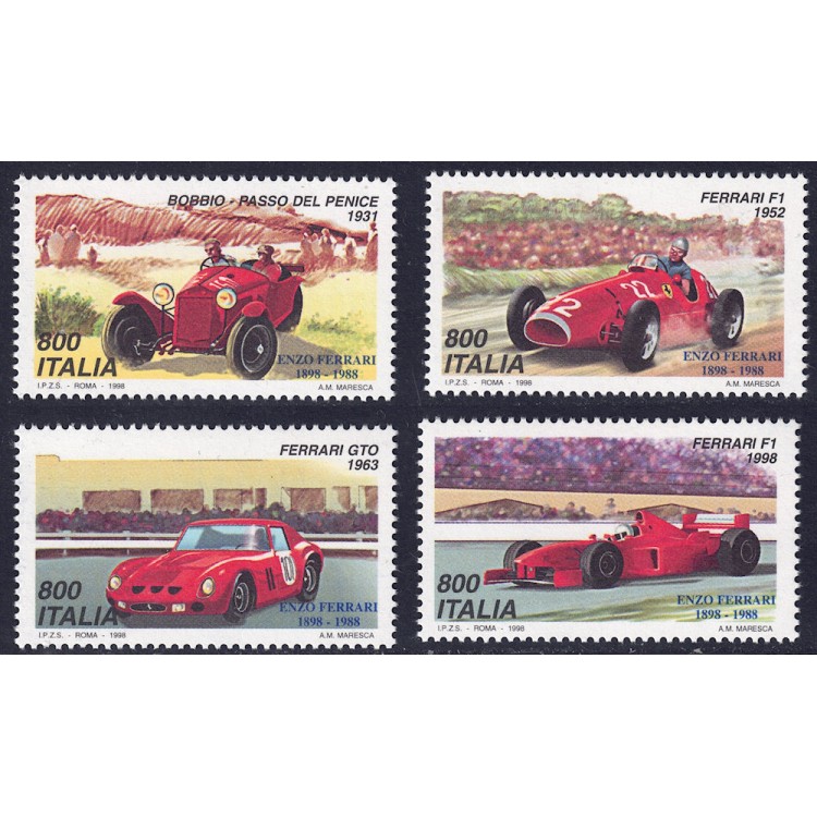 ITALIA 1998 Giornata della Ferrari 4v MNH**