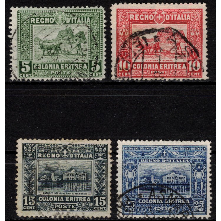 ERITREA 1910-14 Pictorial series 4v us