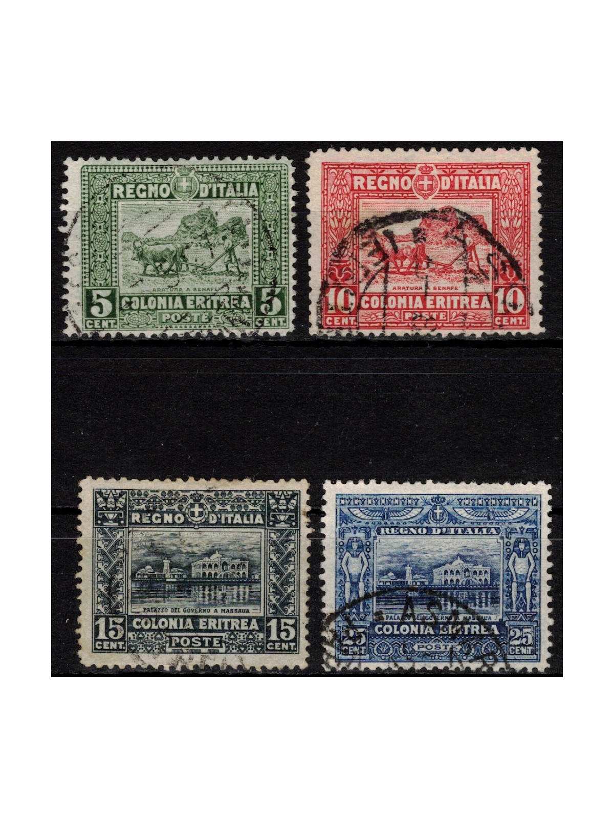 ERITREA 1910-14 Pictorial series 4v us
