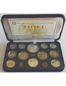 ITALIA 2001 Serie Divisionale 12 Monete Proof Giuseppe Verdi