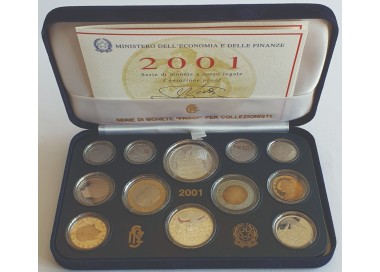 ITALY 2001 Divisional Set 12 Proof Coins Giuseppe Verdi